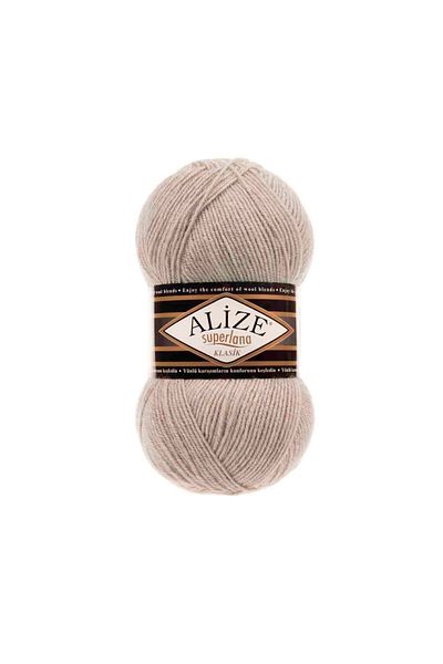 Alize Süperlana Classic 152 Beige Melange Γιλέκο Ζακέτα Πουλόβερ Σχοινί 25% Μαλλί 100 Gr 280 Yards