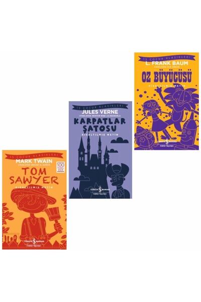 TÜRKİYE İŞ BANKASI KÜLTÜR YAYINLARI Tom Sawyer - Karpatlar Şatosu - Oz Büyücü...