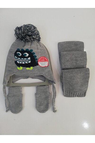 Kitti Baby Boy Scarf Beanie Gloves Triple Set K2150-09-006