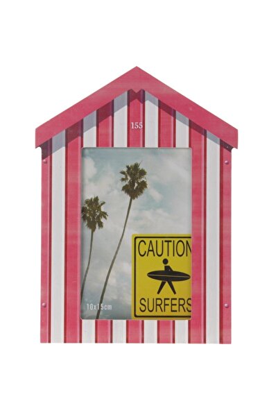 Gold Dekor Pink Wooden Picture Beach House - 10*15