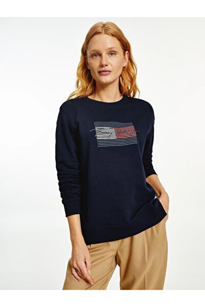 Tommy Hilfiger Organıc Cotton Sıgnature Logo Sweatshırt