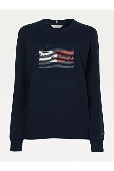 Tommy Hilfiger Organıc Cotton Sıgnature Logo Sweatshırt