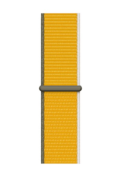 Kyver Apple Watch ile Uyumlu Seri 11 / 10 42mm, Seri 9/8/7/6/SE 3 Loop Kordon 41/40/38mm Ayçiçeği Sarı
