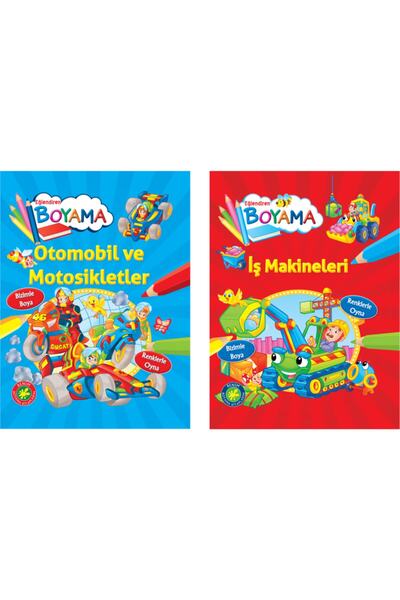 Parıltı Yayıncılık Entertaining Painting Set - Cars and Motorcycles + Work Ma...
