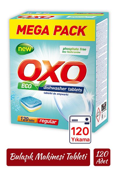 Oxo 120 Dishwasher Tablets Mega Pack Detergent All in One