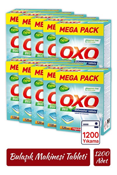 Oxo 1200 Adet Bulaşık Makinesi Tableti Mega Paket Deterjan Hepsi Bir Arada (1...