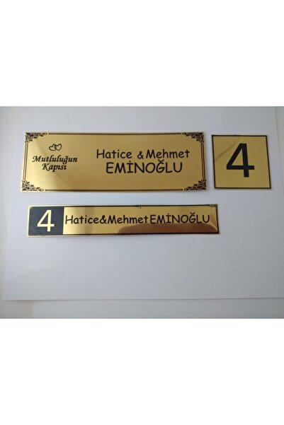 BalıkHediyelik Metal Kapı Isimliği / Kapı No / Posta Kutusu Isimliği (3’lü Set)