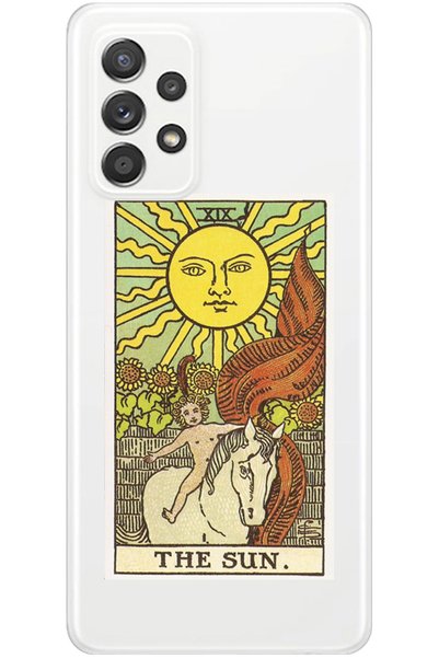 WANNA PROTECT Samsung A52 Compatible the Sun Design Patterned Transparent Sil...