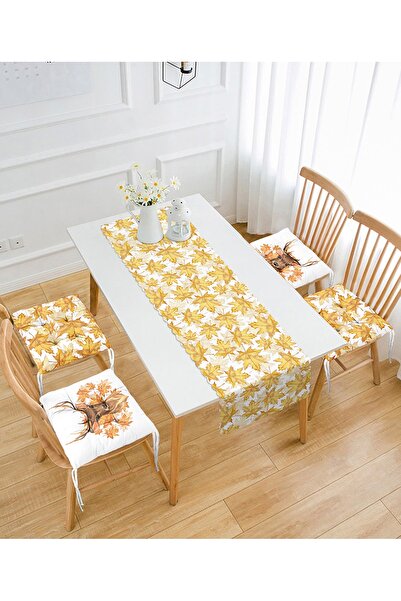 Realhomes Золотий детальний дизайн з листям та оленями, 4 стільці з блискавка...