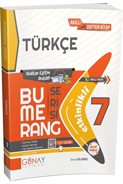 Günay Yayınları Günay Yayınları 7. Sınıf Türkçe Etkinlikli Bumerang Serisi