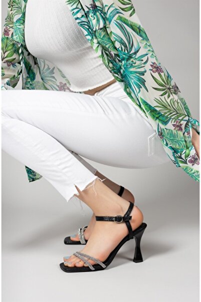 Riccon Чорні жіночі туфлі на підборах Sultan 0012349