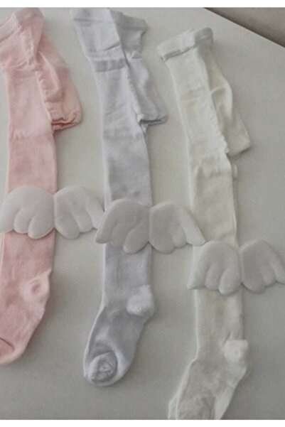 ÖZKARDEŞLER BABY Kız Bebek Külotlu Çorap Melek Kanatlı 3lü