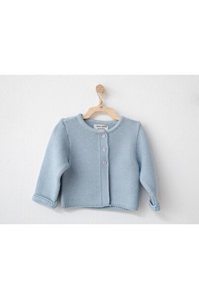 andywawa Unisex Bebek, Mavi, Knitwear ( Triko) Basic Ceket, Hırka