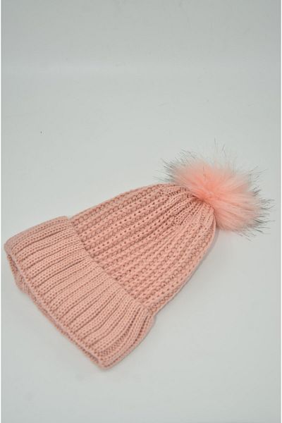 mottomia Valentine's Day Special Pink Color Plain Unisex Beret with Wool and Pompom