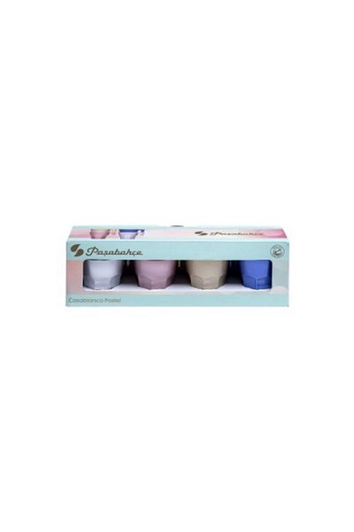 Paşabahçe Casablanca Espresso Glass - 4-piece Assortment, 70 Cc, Pastel
