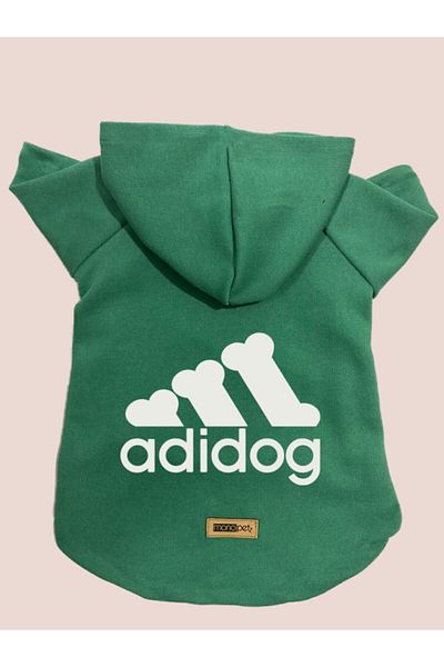 Monopetz Hooded Sweatshirt Dog And Cat Outfit - Green Adidog