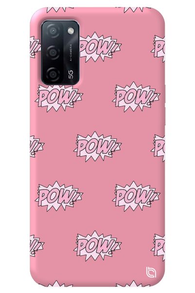 WANNA PROTECT Oppo A52 Pink Colored Pow Inside Velvet Patterned Silicone Phon...