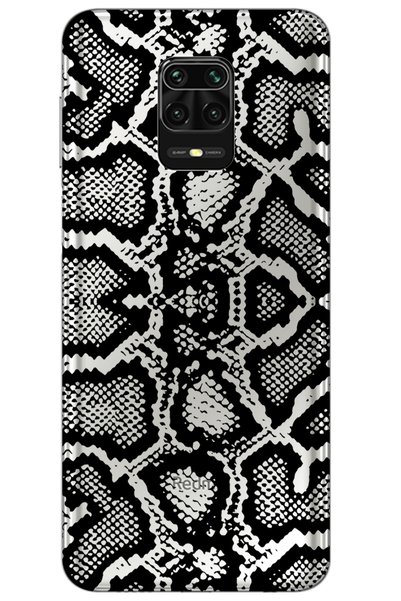 WANNA PROTECT جراب سيليكون شفاف منقوش بتصميم جلد الثعبان لهاتف Xiaomi Redmi N...