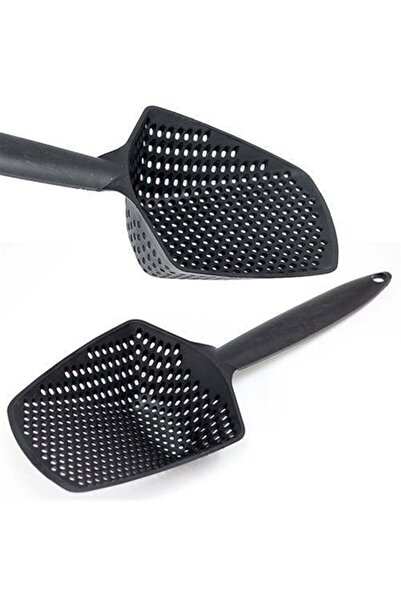 YFHOME Plastik Makarna Salata Mantı Sebze Kızartma Süzgeçli Servis Kepçesi