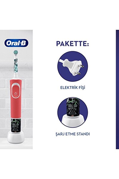 Oral-B D100 Çocuk Şarj Edilebilir Diş Fırçası Starwars