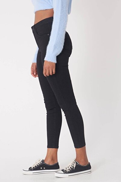Ramrod Sophia Simsiyah Супер Скінні Джинси Екстра Чорні Стягуючі Джинси