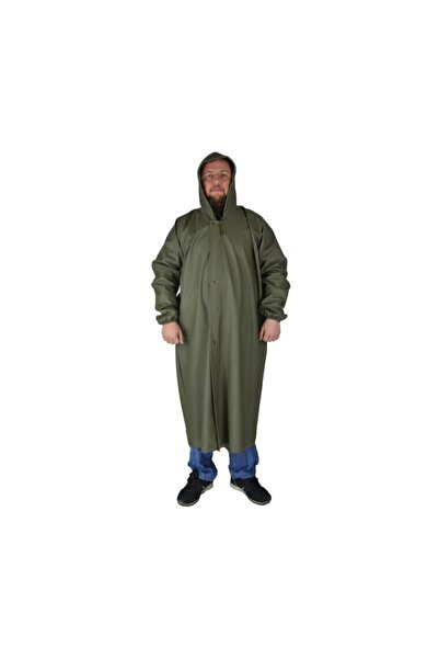 AĞCA İŞ ELBİSELERİ Khaki Color Fisherman Raincoat , Overcoat Raincoat