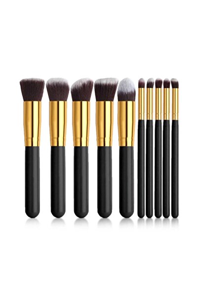 İzla Комплект от 10 грим четки, черен цвят