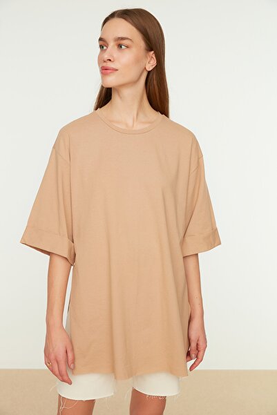Trendyol Collection T-Shirt - Brown - Regular fit
