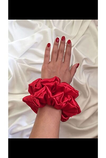 Donna Liberta Women's Set of 2 Satin Hair Rubber Buckles Red Buckle032