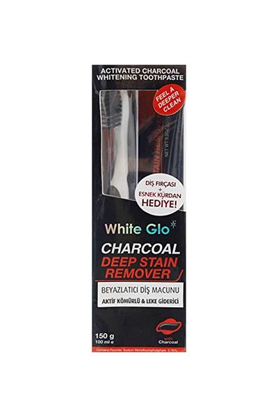 White Glo White Toothpaste, Activated Charcoal Stain, 100 ml