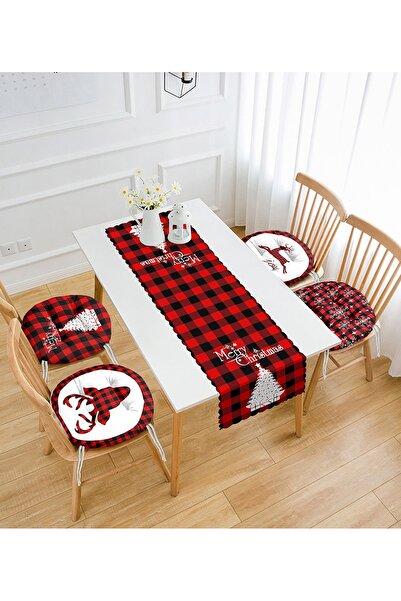 Realhomes Різдвяний дизайн 4 чохли для стільців із застібками-блискавками та ...