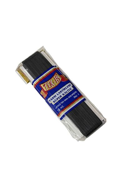 Tek-İş Rubber Hard Soft Laundry Johns Skirt Waist Leg Baby Rubber Flat Hard 7mm No:1 Black 10m