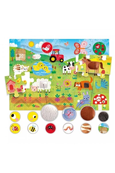 Headu Tactile Embossed Painted 21 Piece Farm Puzzle