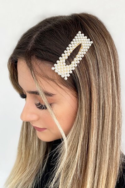 ÇELİKONLİNE مشبك مرصع باللؤلؤ (قطعتين)