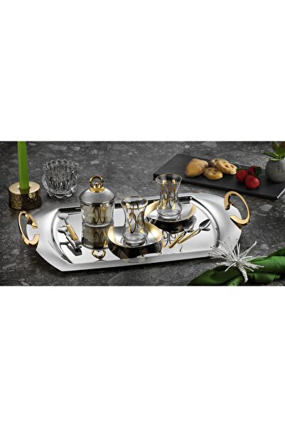 Tiamo Amor Gold Paslanmaz Çelik Çay Seti