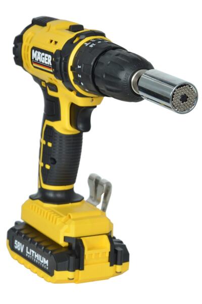 Mager Germany Technology Xr Darbeli 58 Wat 5 Ah Şarjlı Vidalama Matkap Ve Gator Soket + 24 Parça Set