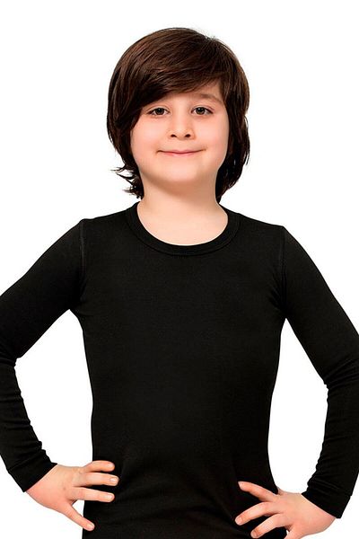 Namaldı Термо тениска с дълъг ръкав, черна, за момче, 371