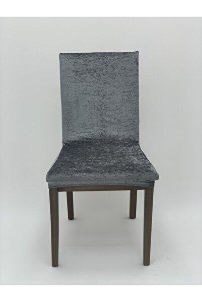 sabirehome غطاء كرسي من القماش المخملي المرن القابل للغسل باللون الرمادي الدا...