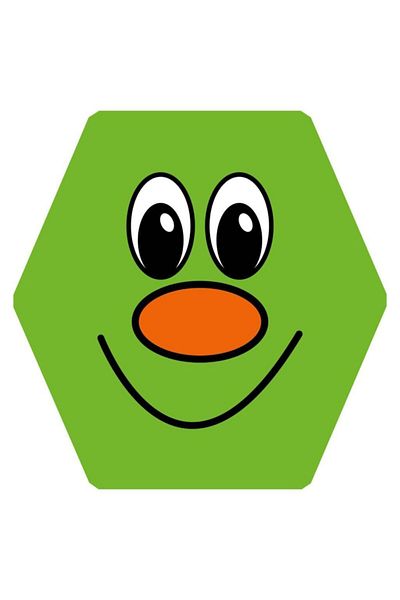 Onur uçurtma her çocuğun bir masalı olmalı Plastic Hexagonal Smiling Face Kite Green Color