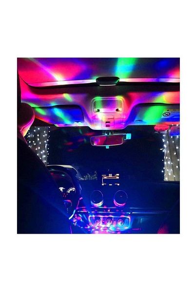 TECHNOMEN In-Car Mini Disco Ball with Music and Sound Sensitive USB Port
