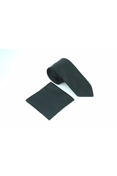 Brianze Square Pattern Tie Handkerchief Set
