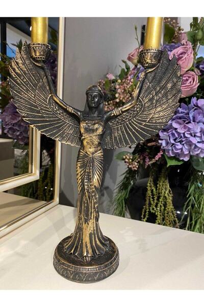 Mirsa Global Şamdan Mısırlı Isis Siyah