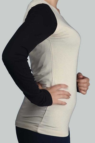 Altobeh Γυναικείο κορμάκι Zero Sleeve Crew Neck Lycra Combed Cotton - Cream