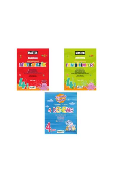 Okyanus Yayınları 4. Sınıf Master Serisi Matematik, Fen Bilimleri Soru Bankal...