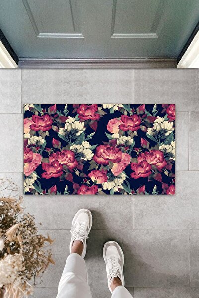 Silkcoat Home Çok Amaçlı Dijital Baskı Gül Kurusu Büyük Çiçek Dış Ve Iç Mekan...