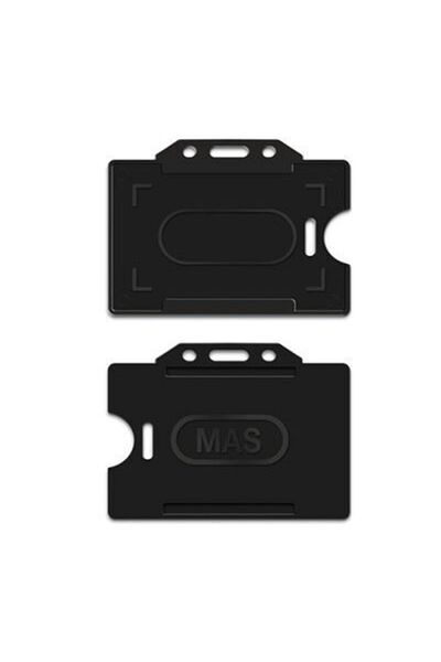 Mas Horizontal 54X86Mm Black Plastic Card Housing Container (Pack of 50)