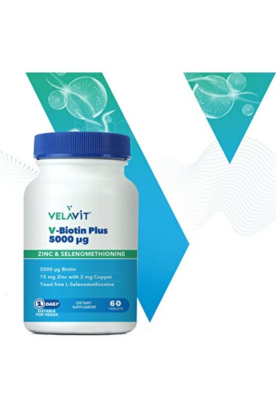 Velavit V-biotin Plus 5000 Mcg Takviye Edici Gıda 60 Tablet
