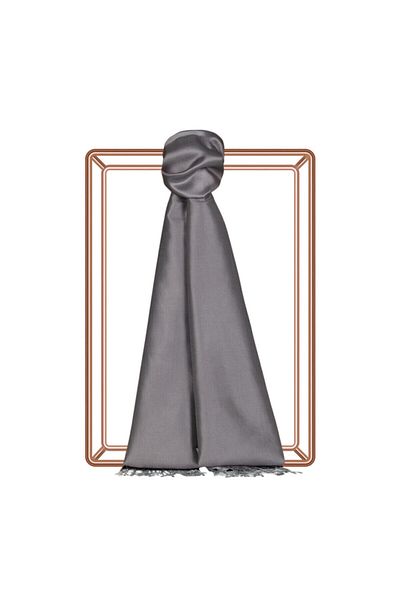 ipekevi Gray Double Sided Silk Shawl