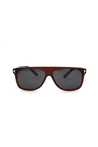 HAWK Brand Hw 1874 03 Bone Brown Frame Black Polarized Glass 60 Ekartman Unisex Sunglasses