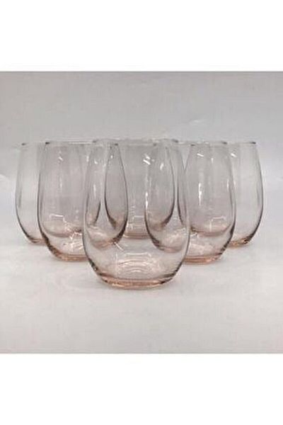 Paşabahçe Amber Pink 6-Piece Soft Drink Cup - 350 Cc